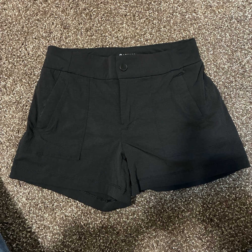 ATHLETA Black Trekkie Lightweight Utility Shorts Active Athletic Hiking Size 0 - Picture 9 of 9